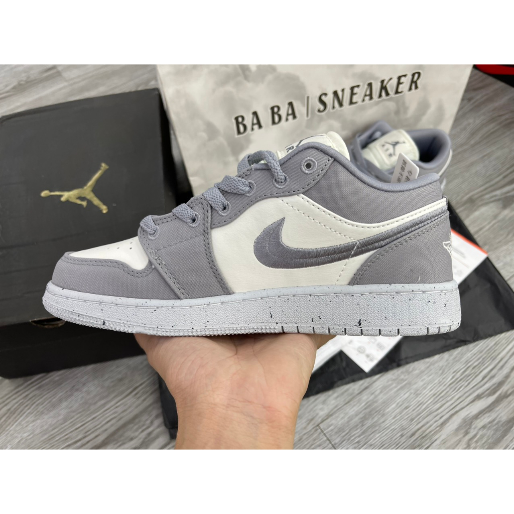 Giày Cao Cấp Thể Thảo Sneaker J/D1-Low-Light-Steel-Grey SIêu Xinh Ảnh Thật + freeship + Tặng Tất