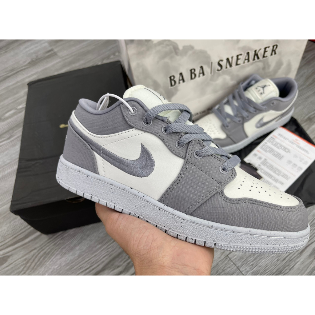 Giày Cao Cấp Thể Thảo Sneaker J/D1-Low-Light-Steel-Grey SIêu Xinh Ảnh Thật + freeship + Tặng Tất