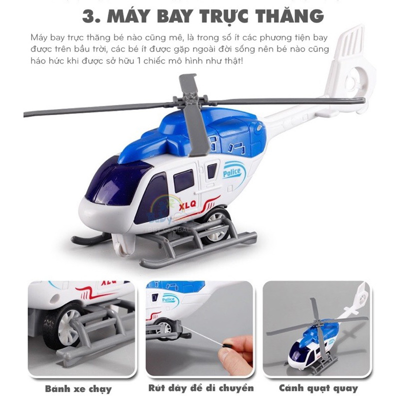 Bộ 6 xe cảnh sát cỡ lớn cho bé yêu!