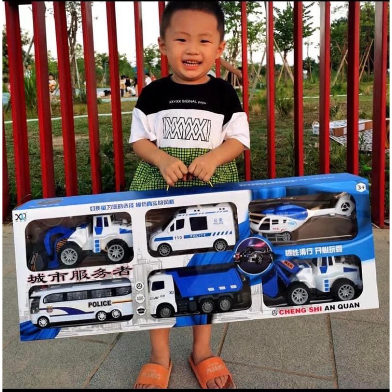 Bộ 6 xe cảnh sát cỡ lớn cho bé yêu!