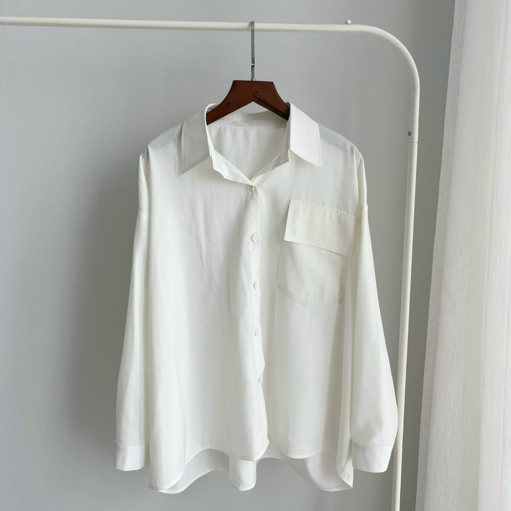 𝐋𝐘𝐂𝐇𝐄𝐍-Sơ mi trắng basic túi hộp