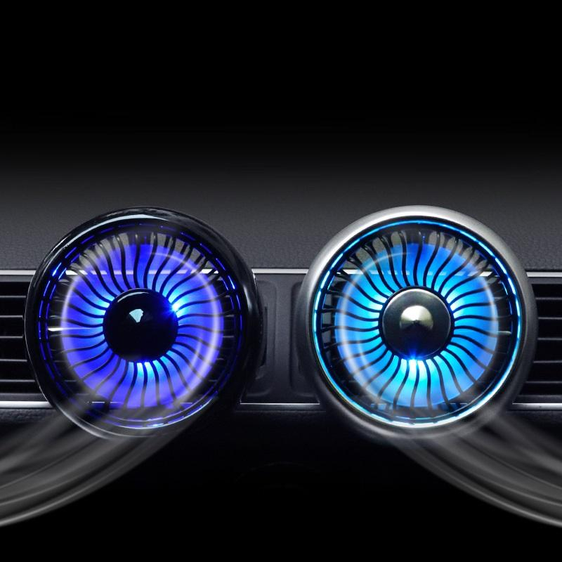 Thiết bị làm mát xe hơi gắn cửa gió đèn LED đổi màu - F102