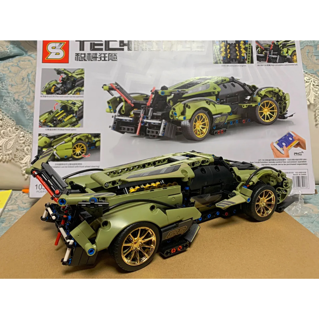 Lamborghini V12 khối xây dựng đua máy móc nhóm xe thể thao trưởng thành khó khăn Mộc xe lắp ráp