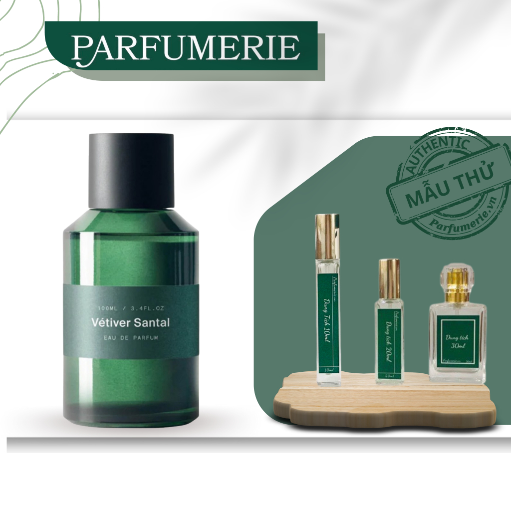 Nước hoa Vetiver Santal EDP Hương thơm mới mẻ, Thanh lịch, tinh tế