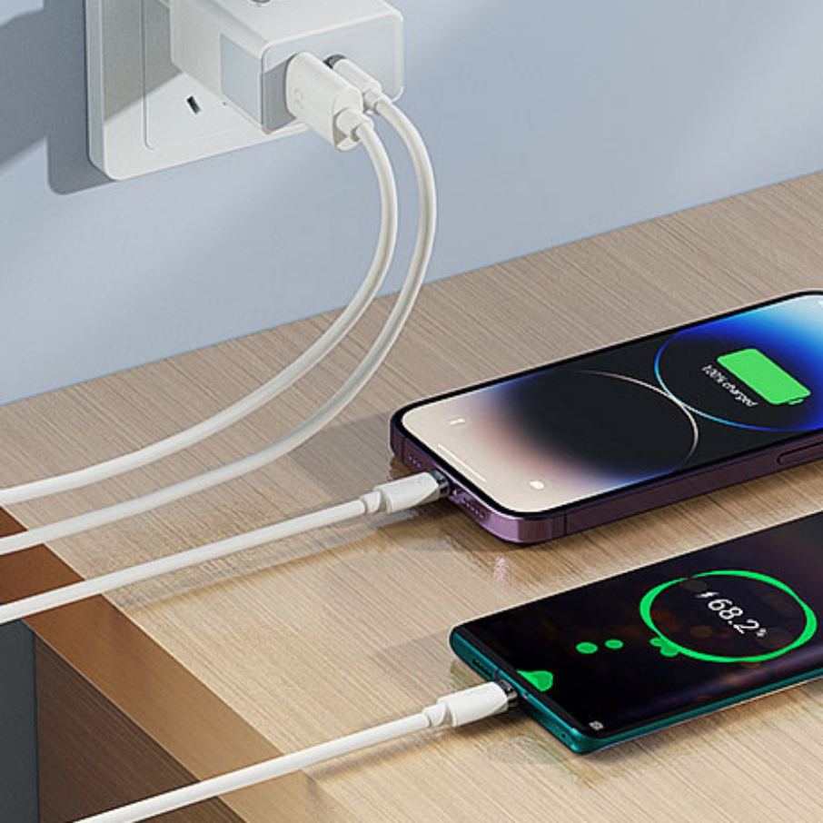 Củ sạc nhanh 2 cổng 38W BWOO  cho các dòng máy Iphone Samsung Oppoo Xiaomi.... Bảo Hành 12 Tháng