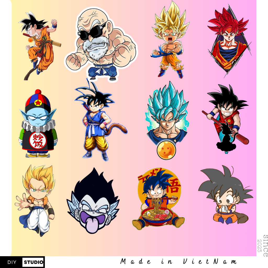 Sticker Dragon Ball Anime Goku Dragon ball super