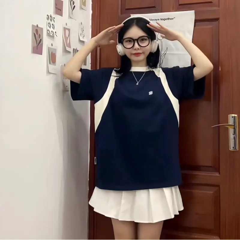 Áo phông form rộng chữ g thêu Hylapstore