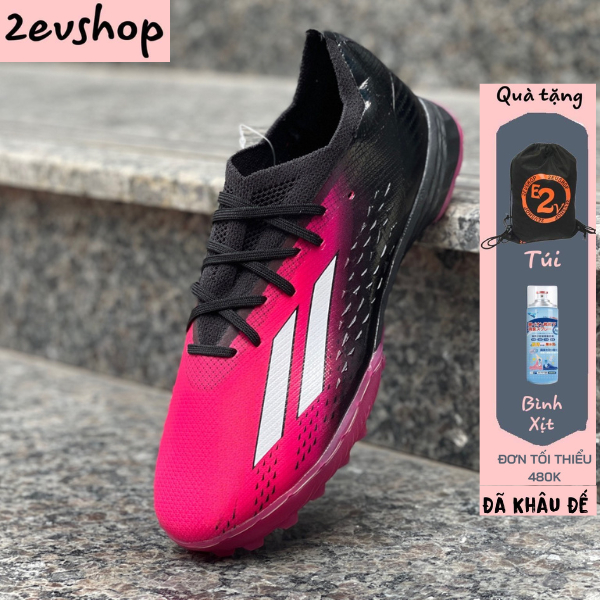 Giày đá bóng nam X Speedportal.1 Đen Hồng, giày đá banh thể thao cỏ nhân tạo cao cấp - 2EVSHOP