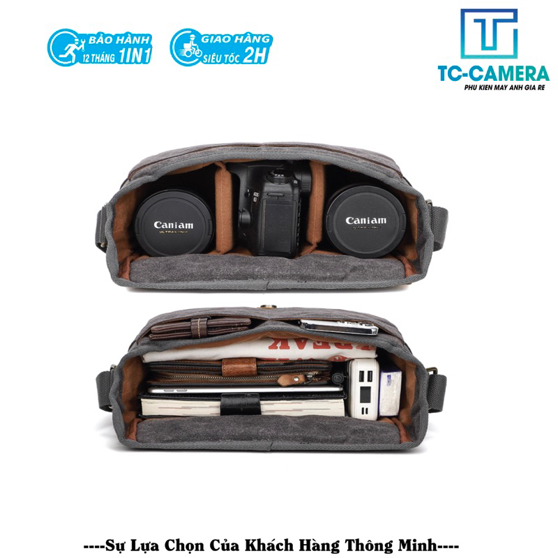 TÚI ĐỰNG MÁY ẢNH . TÚI ĐỰNG MÁY ẢNH VINTAGE CAO CẤP PHỐI DA