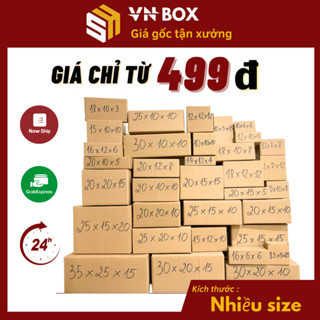 Combo 20 Hộp carton đóng hàng nhiều kích thước giá rẻ gói hàng đựng phụ kiện mỹ phẩm gói quà - VN Box