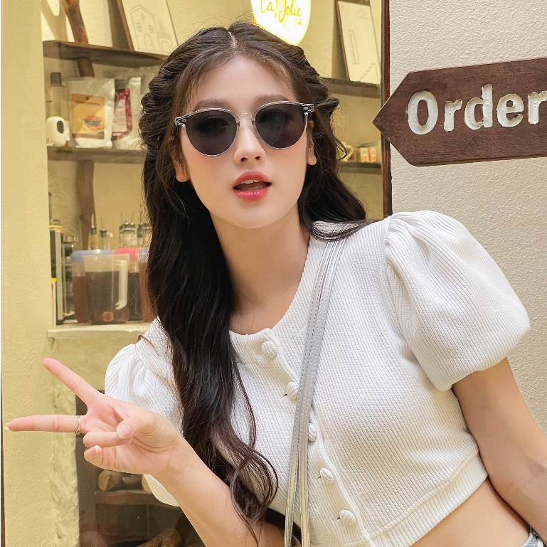 Kính râm nam nữ LILYEYEWEAR mắt tròn chống UV400 dễ đeo màu sắc thời trang B305