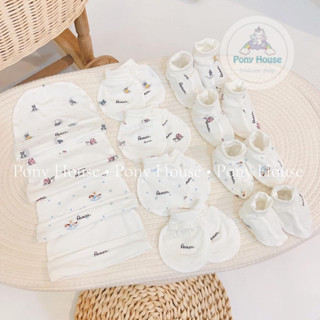 Set Mũ, Bao Tay, Bao Chân Avaler Chất Vải Sợi Tre Mềm Mại Cho Bé Sơ Sinh - Phụ Kiên Sơ Sinh/ Newborn/NB
