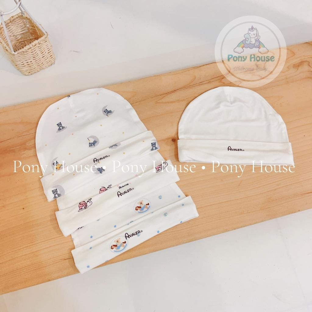 Mũ Sơ Sinh Avaler Siêu Mềm Mịn Cho Trai Bé, Gái Sơ Sinh/ Newborn 0-3 tháng