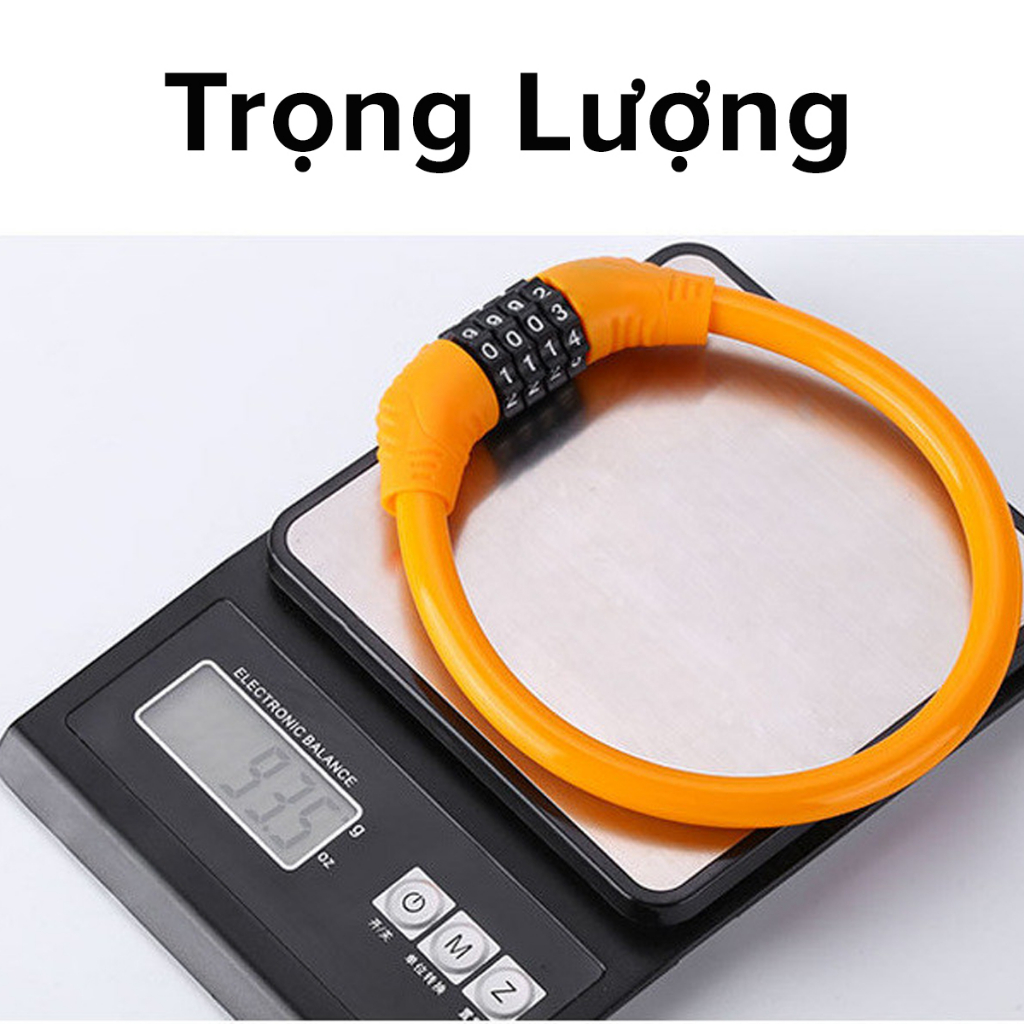 Khóa Xe Đạp Thể Thao Chống Trộm Nhỏ Gọn 40cm – Chọn Màu – Bộ Khóa Xe Máy 4 Số Treo Yên Xe Bỏ Cốp Xe Chính Hãng Amalife