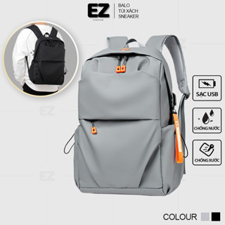 Balo du lịch chống nước BLU08 có cổng sạc USB, Balo nam đi học đẹp đựng laptop 15.6 inch , Cặp đi học nữ thời trang