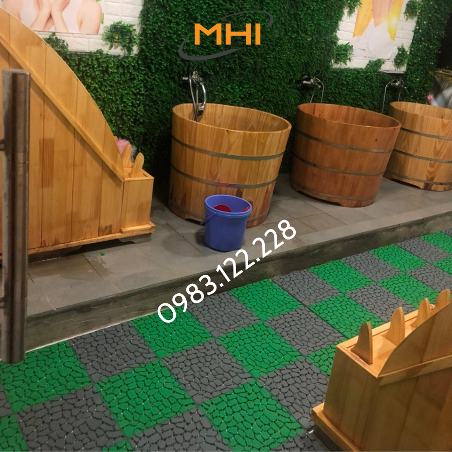 🔥Freeship Plus🔥Vỉ Nhựa Cao Cấp Lót Sàn Hình Viên Sỏi, Lót Sàn Ban Công/Hồ Bơi/Sàn Nhà/Sân Vườn kích thước 30*30