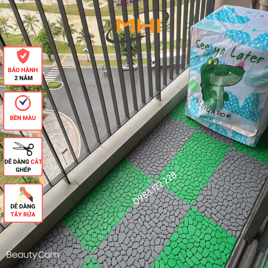 🔥Freeship Plus🔥Vỉ Nhựa Cao Cấp Lót Sàn Hình Viên Sỏi, Lót Sàn Ban Công/Hồ Bơi/Sàn Nhà/Sân Vườn kích thước 30*30