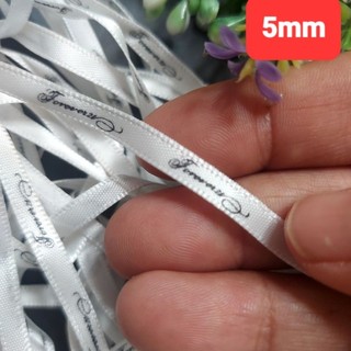 Ruy băng lụa có chữ , size 3mm đến 7 mm ( dây 10 mét)