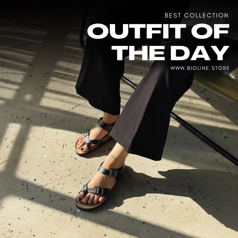 D14-Dép Sandal da bò quai chéo, xỏ ngón