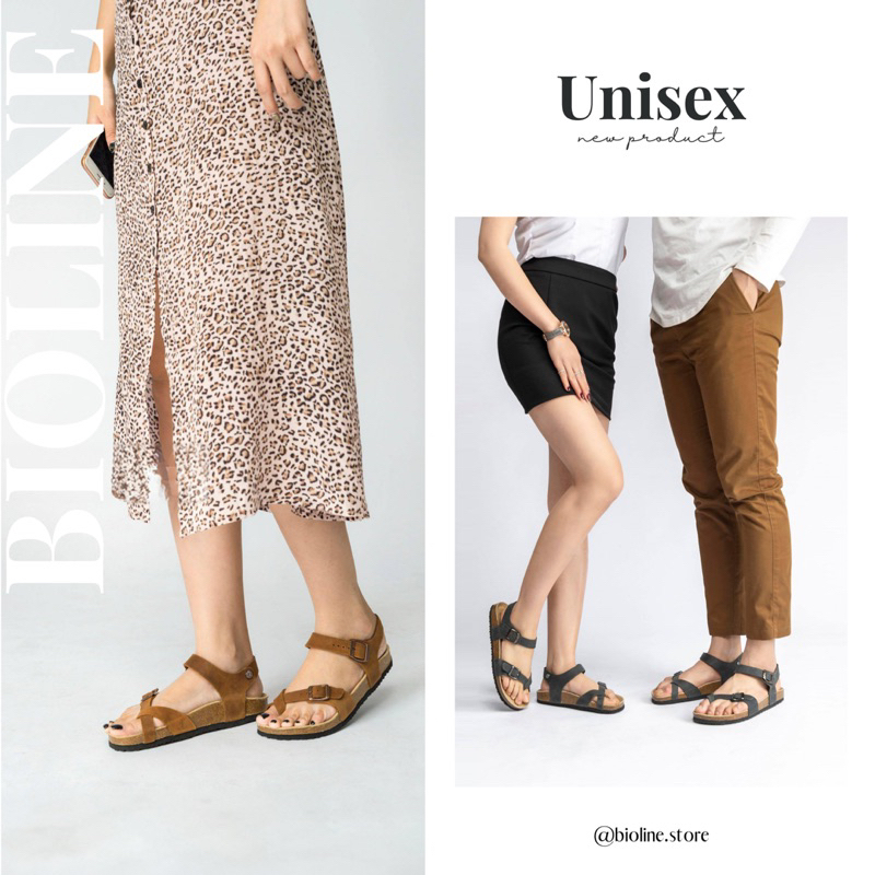 D14-Dép Sandal da bò quai chéo, xỏ ngón