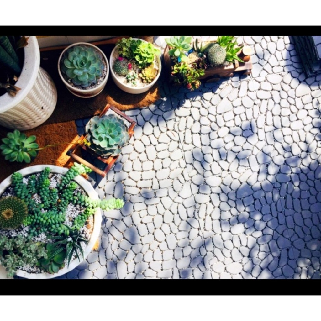 🔥Freeship Plus🔥Vỉ Nhựa Cao Cấp Lót Sàn Hình Viên Sỏi, Lót Sàn Ban Công/Hồ Bơi/Sàn Nhà/Sân Vườn kích thước 30*30