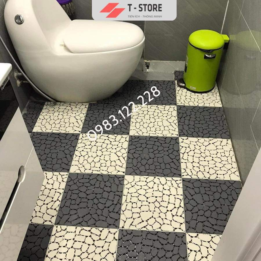 🔥Freeship Plus🔥Vỉ Nhựa Cao Cấp Lót Sàn Hình Viên Sỏi, Lót Sàn Ban Công/Hồ Bơi/Sàn Nhà/Sân Vườn kích thước 30*30