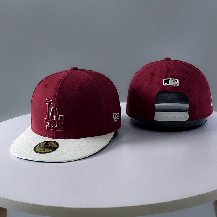 Mũ Snapback M.LB lưỡi bằng mix màu đỏ trắng thêu logo LA, Nón Snapback LA lưỡi bằng siêu đẹp, Freesize, Full hộp