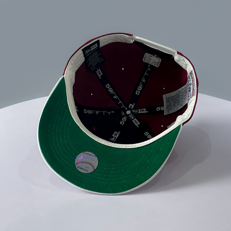 Mũ Snapback M.LB lưỡi bằng mix màu đỏ trắng thêu logo LA, Nón Snapback LA lưỡi bằng siêu đẹp, Freesize, Full hộp