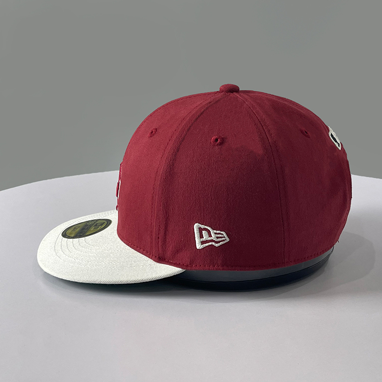 Mũ Snapback M.LB lưỡi bằng mix màu đỏ trắng thêu logo LA, Nón Snapback LA lưỡi bằng siêu đẹp, Freesize, Full hộp