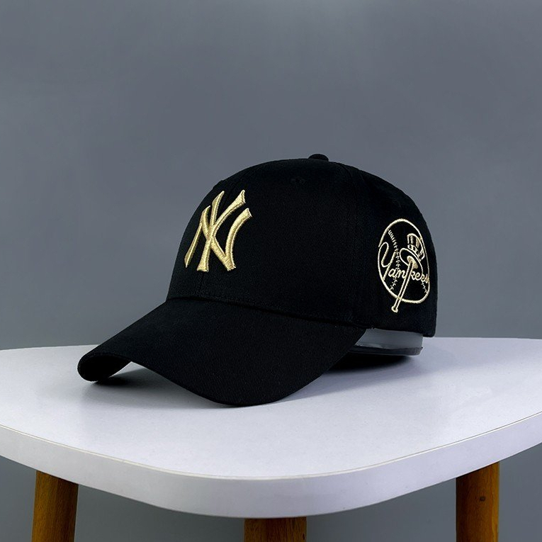 Mũ lưỡi trai MLB màu đen thêu nổi Logo NY Yankees dưới lưỡi, Nón kết NY siêu đẹp, Full hộp