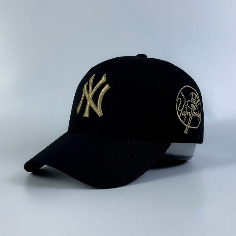 Mũ lưỡi trai MLB màu đen thêu nổi Logo NY Yankees dưới lưỡi, Nón kết NY siêu đẹp, Full hộp