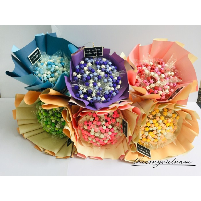 Ngôi sao giấy xếp sẵn 50c