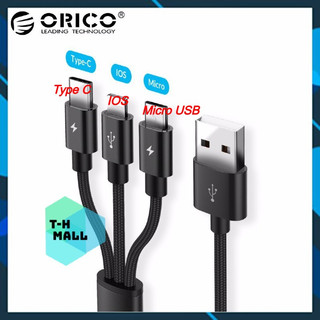 Cáp sạc 3 trong 1 tương thích  IP iOS - Type C - Micro USB Cáp sạc 3 đầu đa năng cho nhiều dòng điện thoại 3 in 1