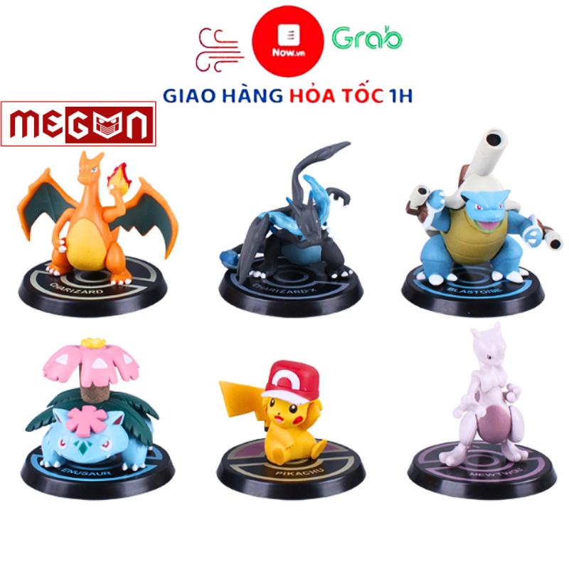 Pokemon yêu tinh Mô hình đồ chơi nhân vật Pikachu/Charizard mô hình Megun