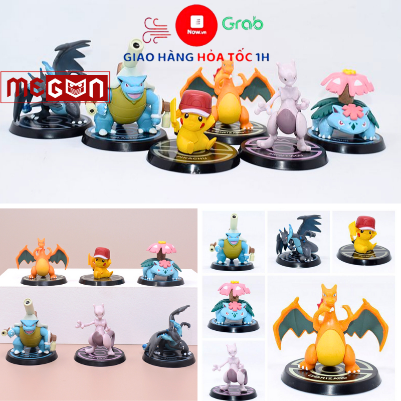 Pokemon yêu tinh Mô hình đồ chơi nhân vật Pikachu/Charizard mô hình Megun