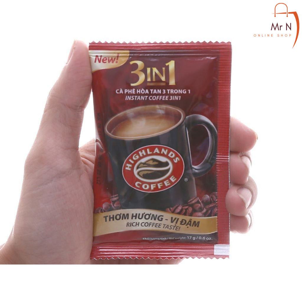 Combo 3 hộp Cà phê sữa hòa tan 3in1 HIGHLANDS COFFEE - Hộp 10 gói