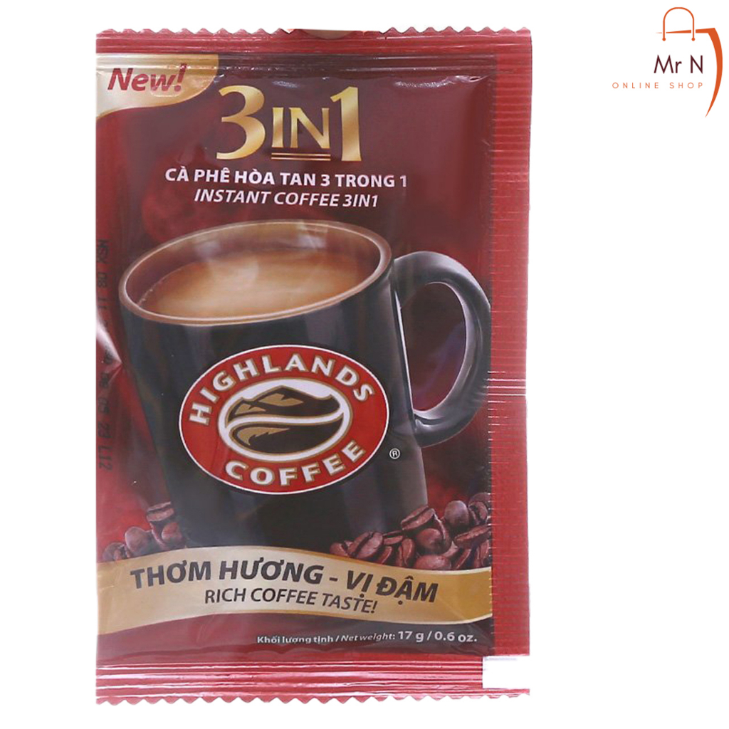Combo 3 hộp Cà phê sữa hòa tan 3in1 HIGHLANDS COFFEE - Hộp 10 gói