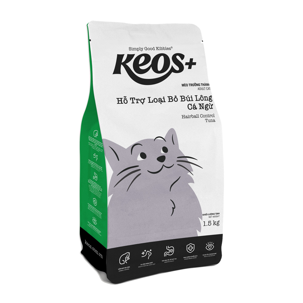 [350g] Thức Ăn Hạt Cho Mèo Mọi Lứa Tuổi Keos