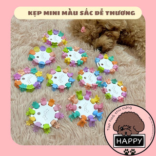 HOẢ TỐC | Kẹp mini dễ thương nhiều màu cho chó mèo / Kẹp lông tóc thú cưng tim sao gấu thỏ hoa - Tạp Hoá Thú Cưng Happy