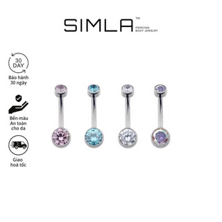 Khuyên rốn đá bằng Titanium G23 khuyên rốn basic Simla - Simla Body Jewelry