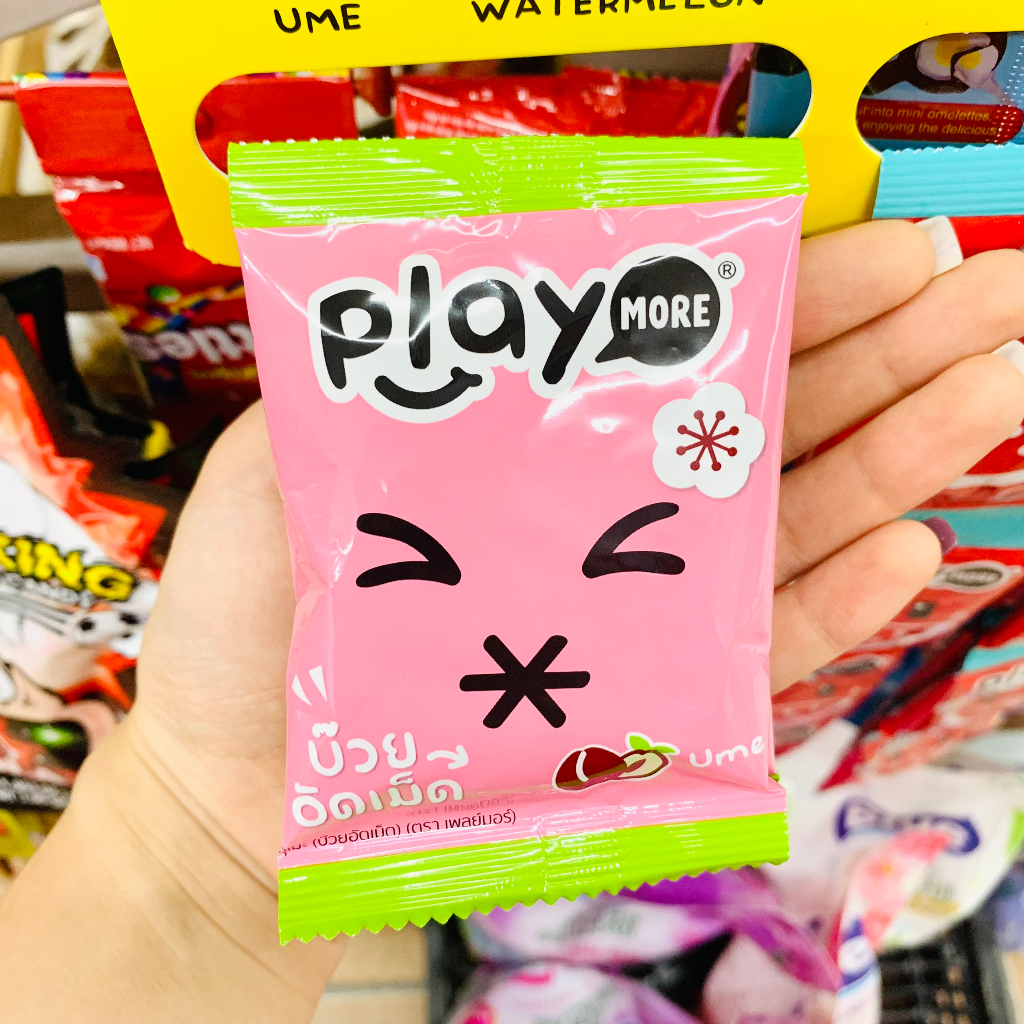 Kẹo play more hương dưa hấu/ xí muội / nho gói 12g