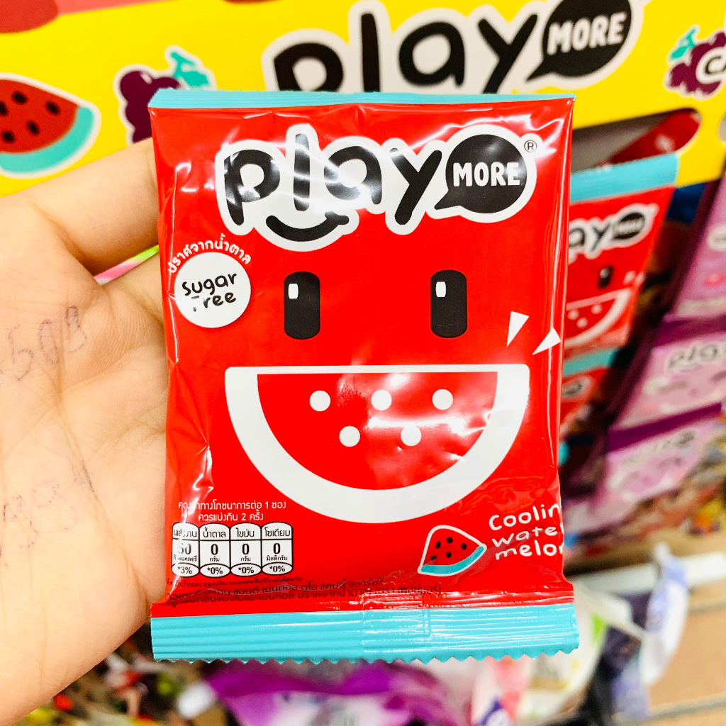 Kẹo play more hương dưa hấu/ xí muội / nho gói 12g