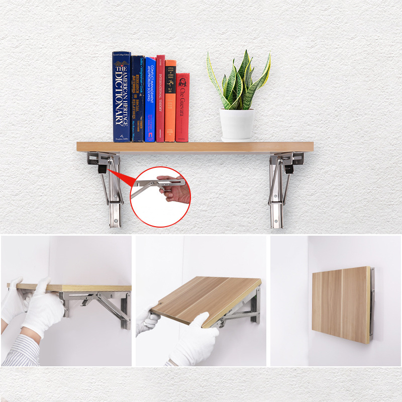 Giá đỡ bản lề gập inox thông minh cao cấp dày dặn lắp đặt đồ nội thất gia đình