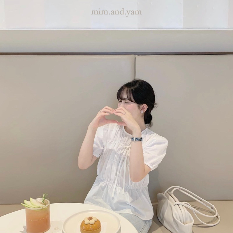 Áo thô nhún nơ buộc 4 màu