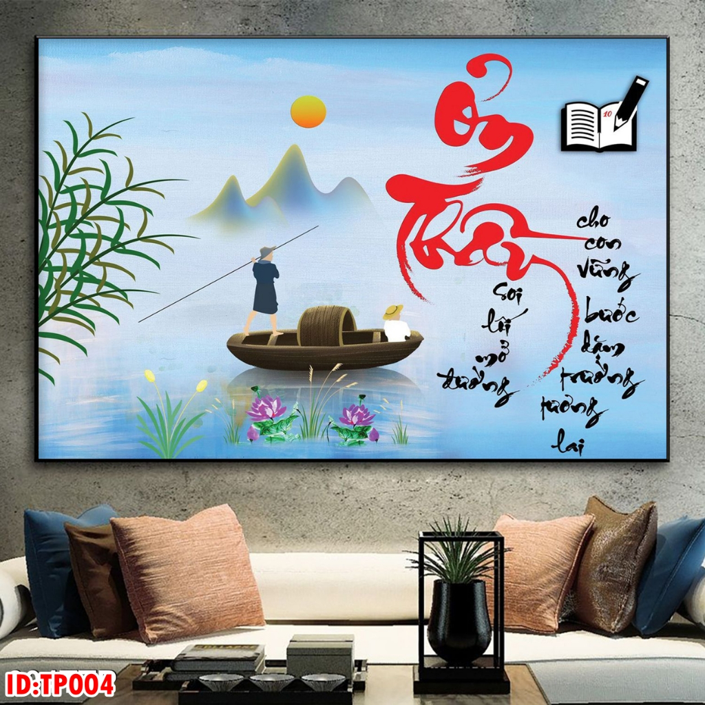 Tranh 20-11 Tri ân thầy cô, cảm ơn cô thầy, công ơn dìu dắt, tranh tráng gương 5D cao cấp, giá xưởng