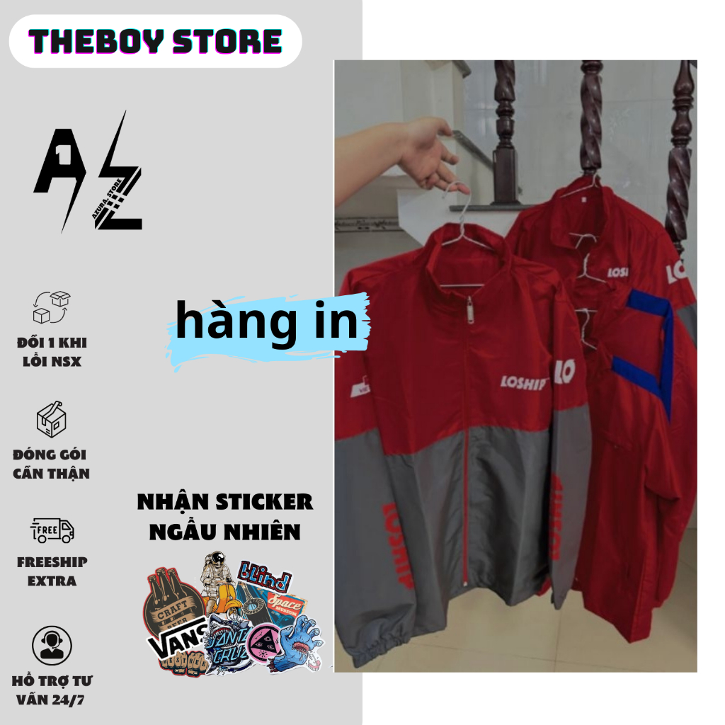 Áo Khoác Dù Loship và Now fod form to đến 100kg Tặng Kèm Sticker Cực Chất - Azura3 Store