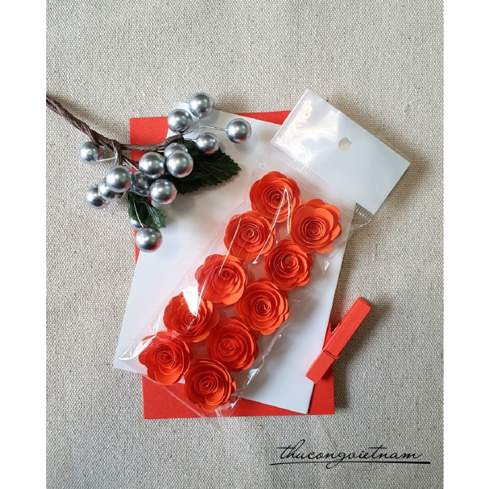 Hoa hồng giấy quấn sẵn
