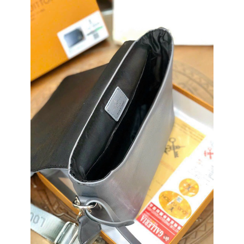 Túi đeo chéo nam nữ unisex da thật dáng cặp LV full 2 box da thật Smano bags hoả tốc