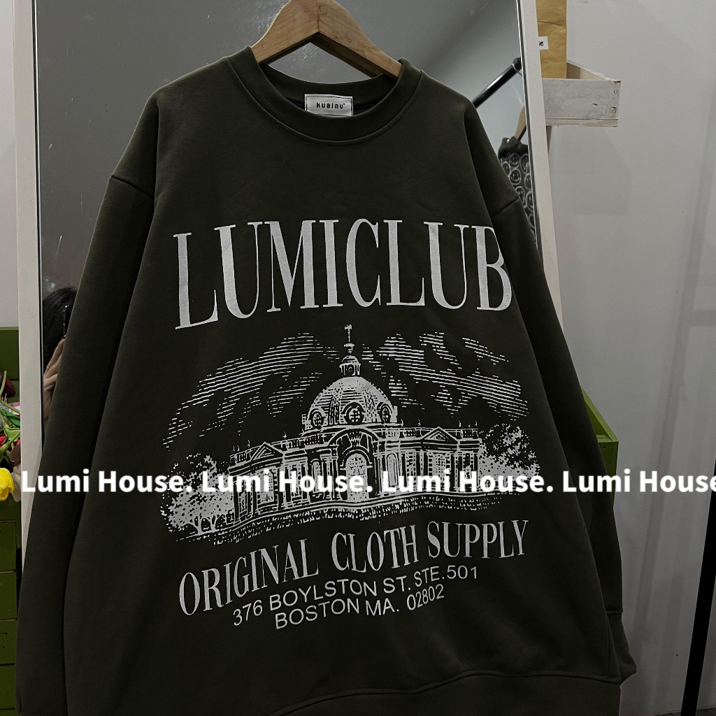 Áo Sweater Xanh rêu Lumiclub Castle Lumihouse B68