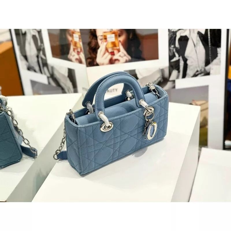 Túi di.or da bò denim hàng fullbox sz 26